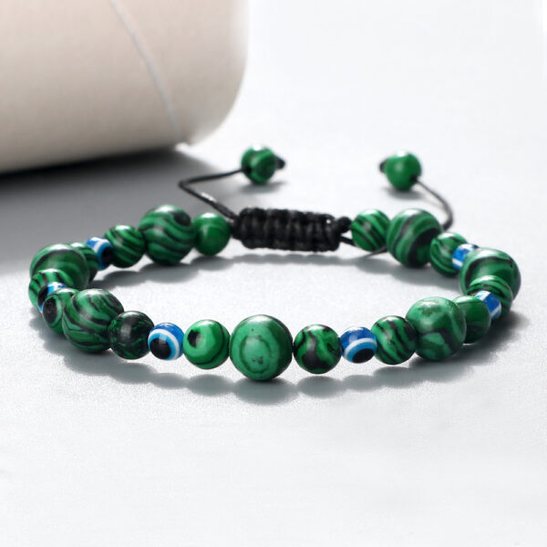 Wholesale Creative Spacer Size Beads Woven Tandem Combination Bracelet Adjustable Devil's Eye Pendant Bracelet