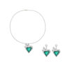 Wholesale Full Diamond Crystal Heart Set Two-Piece Necklace Earrings