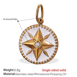 Pj491weg white oil gold pendant