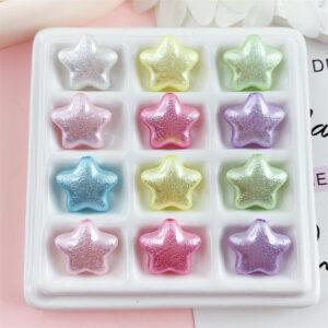 O1CN01xwoAt12NBFfhdfNRL_2206452709924-0-cib Wholesale 10pcs Colorful Pearl Wrinkled Skin Pentagram Acrylic Beads