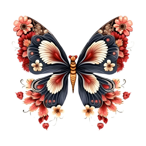 Wholesale Vintage Butterfly UV DTF Ready to Press Transfers Wraps