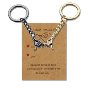 Black + gold hook finger pair / With card