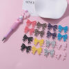 Wholesale 10pcs beaded pen beads UV lace bow milk pattern printed beads