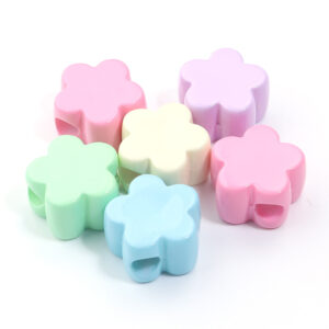 Flowers randomly mixed colors / Outer diameter 22mm, hole diameter 6.2mm