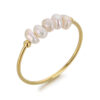 Wholesale Freshwater pearl titanium steel circular thin ring