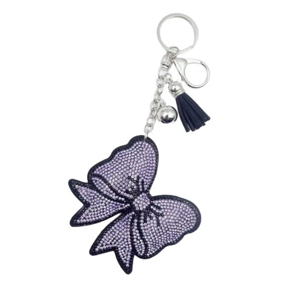 Wholesale crystal rhinestone bow keychain