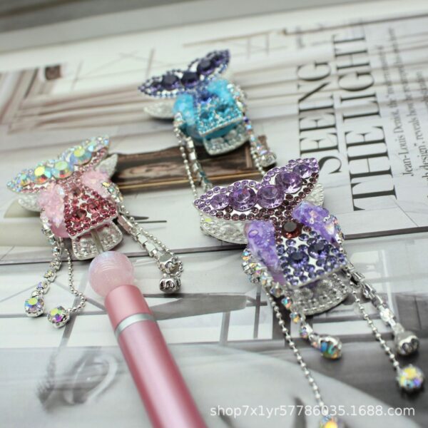 Wholesale Full diamond double-sided mermaid tail tassel inlaid alloy straight hole beads