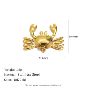 Crab pendant-gold