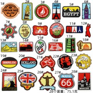 Cartoon cloth stickers set of 28 pieces