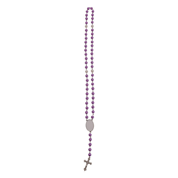Wholesale Easter Blank Sublimation Rosary Pendant Necklace Cross Bracelet