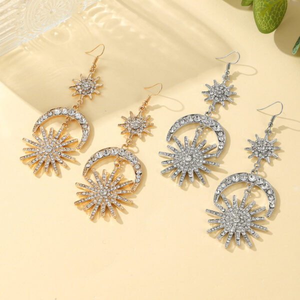 O1CN01y8HG3l23mzvTQXQNm_2213657267299-0-cib Wholesale Goddess Earrings with Diamonds, Sun, Eight-Pointed Star, Moon, Romantic Earrings