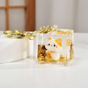 Lucky cat【bring in wealth and treasure】 / Light gold buckle + lucky cat