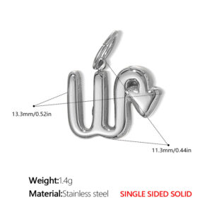 Pj431s10 scorpio steel color solid pendant