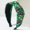 Wholesale Carnival fabric knotted polka dot printed wide edge headband