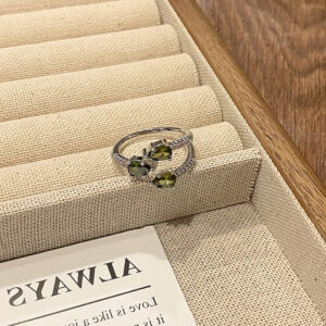 No. 15 [multi-layered snake-shaped full zirconium open ring]
