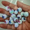 Wholesale 10pcs Color Plated Cartoon Round Acrylic Beads OLY Exclusive