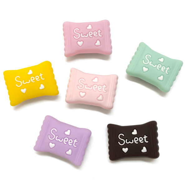 Wholesale 10pcs Manufacturer Supplies Silicone Teething Beads, Food Grade Silicone Candy Beads, DIY Jewelry Accessories