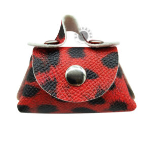 Red leopard print small bag