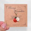 Wholesale Blessing Card Ladybug Daisy Keychain Pendant