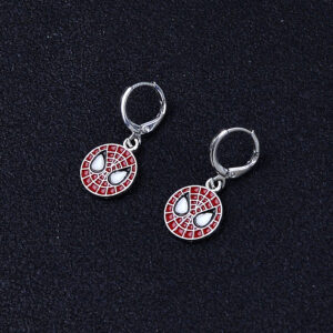 A pair of red earrings