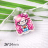 Wholesale 10pcs straight-hole cartoon cat animal DIY acrylic handmade beads OLY Exclusive