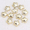 Wholesale 10pcs electroplated gold silver pentagram heart acrylic beads