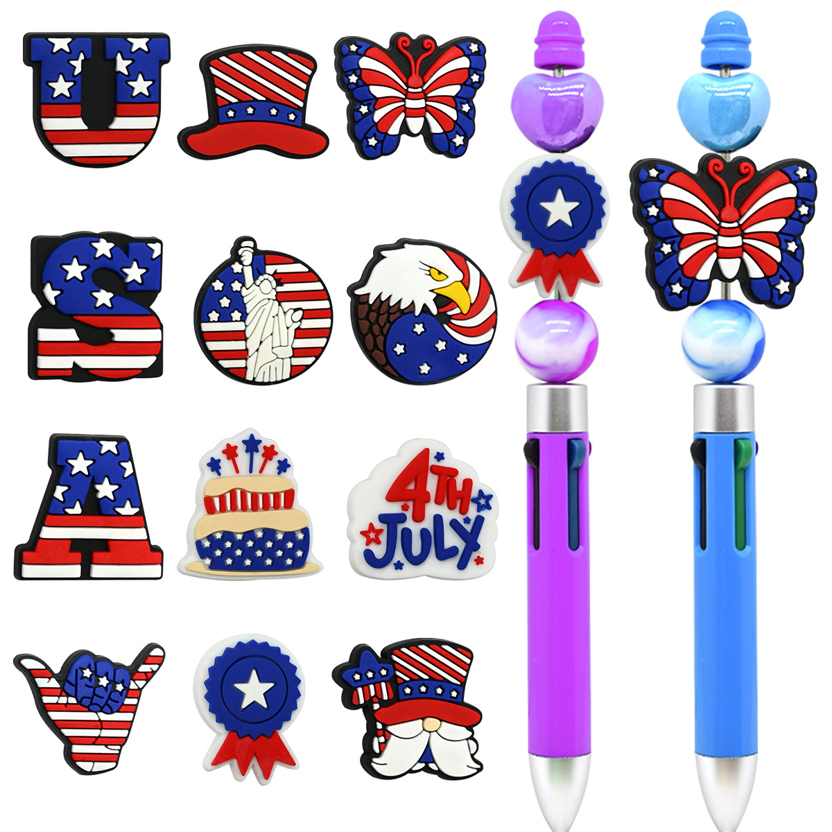 Wholesale Random Soft Glue Beaded Pen Decoration DIY Beads