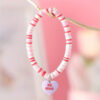 Wholesale Love Tagging Soft Pottery Bracelet Cute Resin Pendant Valentine's Day Bracelet