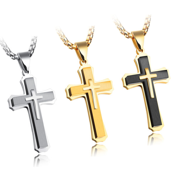 Wholesale Stainless steel cross pendant necklace