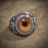Wholesale Simulated blood red eyeball opening curtain eye ring