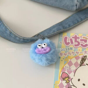 Sausage mouth hair ball pendant [blue one]]