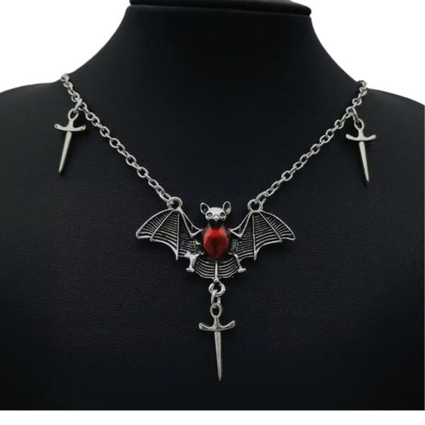 Wholesale Halloween vintage gothic love bat jewelry necklace pendant necklace
