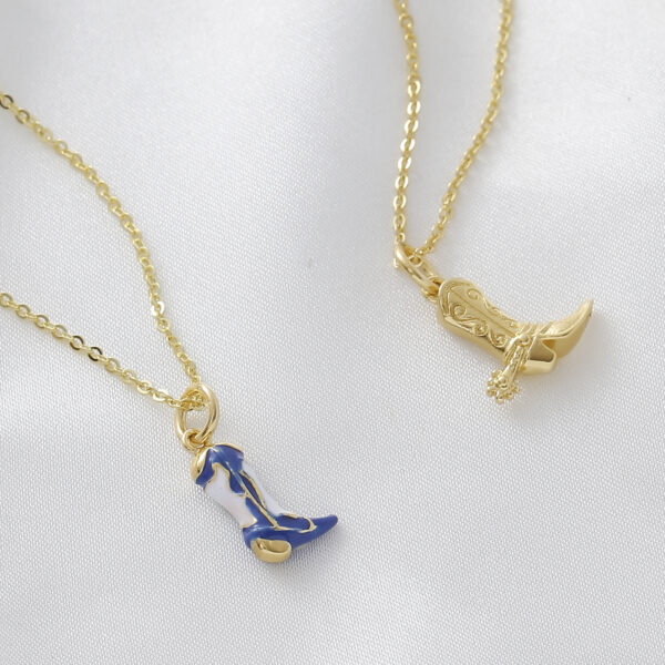 Wholesale Western cowboy boots punk retro collarbone chain