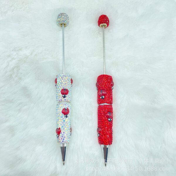 O1CN01yR48UJ1okxyWBAMQy_2218132465264-0-cib Wholesale Diamond-Encrusted Electroplated Ladybug DIY Fancy Beadable Pens