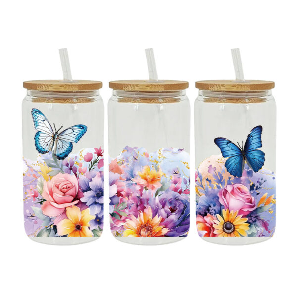 Wholesale UV Transfer Paste Glass Crystal Label Crystal Paste Cross-border Special Paste for 16oz Glass Cup 23cmX11cm