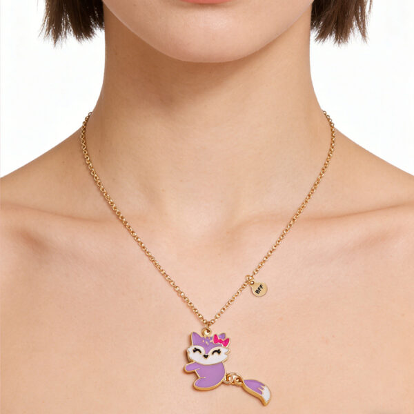 Wholesale Cartoon Animal Fox Best Friend Children's Necklace