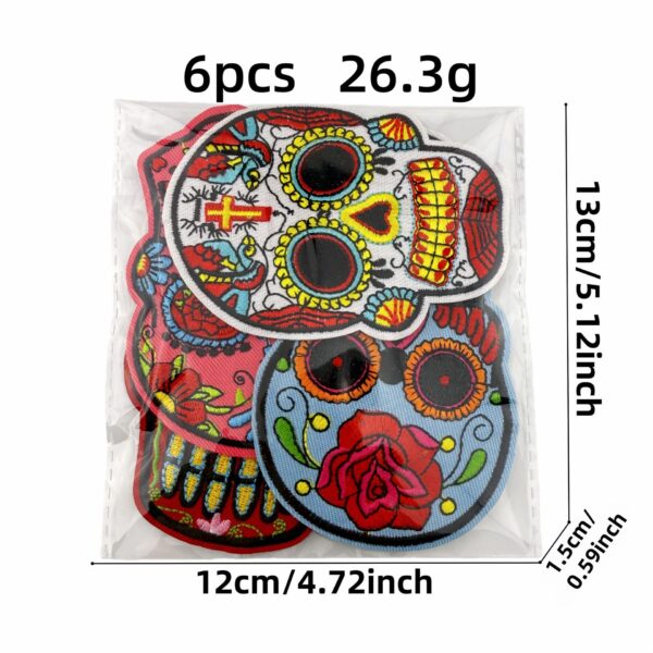 O1CN01yTmueE1dFOvOefn33_2218002733706-0-cib Wholesale Cartoon Punk Skull Embroidery Cloth Patch