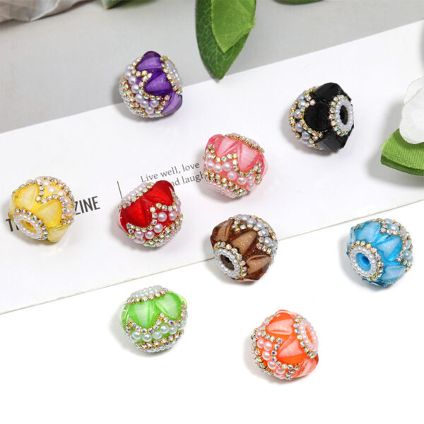 Wholesale Cat's Eye Love Chain Pearl Diamond Ball Beads