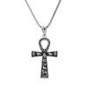 Wholesale Vintage symbol cross pendant titanium steel necklace