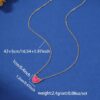 Wholesale Colorful peach heart collarbone necklace