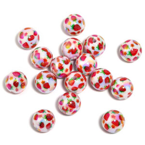 Milk red strawberry / 16mm (1 pack/50 pieces)