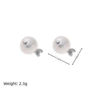Steel color fish earrings