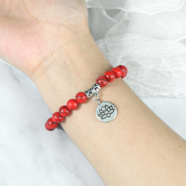 O1CN01yaGAVA1xzT2r0WVNu_2206541996514-0-cib Wholesale 8mm Round Beads Beaded Elastic with Three-Way Alloy Lotus Pendant Buddhist Beads Bracelet