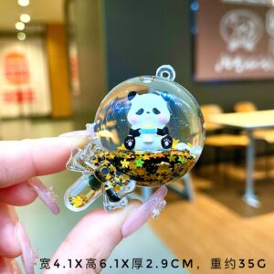 [Cheese Stick] Black Gold Baby Bottle Panda / Quantity without keychain: 1 piece