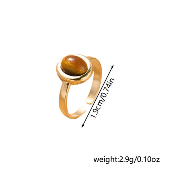 Wholesale Melard Wind Tiger Eye Stone Sunflower Ring