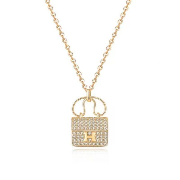 O1CN01ybc4SW1DZNwCe6YDY_2215855870230-0-cib Wholesale Gilded H Bag Titanium Steel Necklace for Women