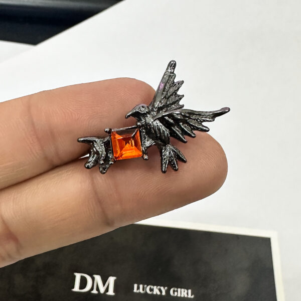 Wholesale Dark Crow Diamond Set Sweet Cool Ring