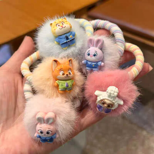 Wholesale Cartoon animal cute rabbit plush ball hair rope