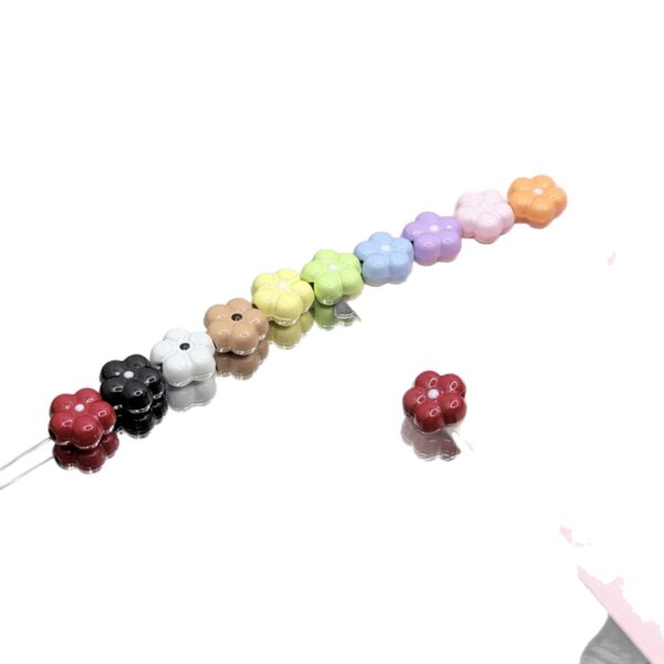 Wholesale Plump five-petal flower beaded DIY alloy accessories beaded