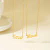 Wholesale Hollow out love letter necklace